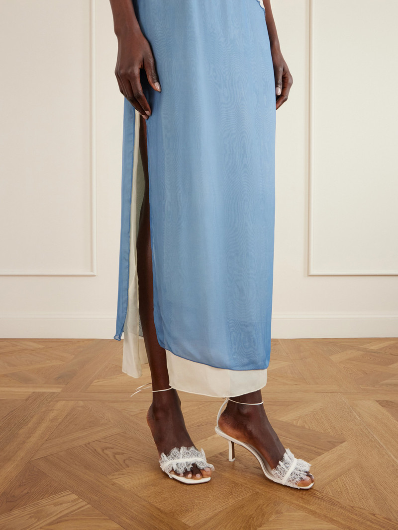 NEOUS Belel Lace-trimmed Twill Sandals outlook