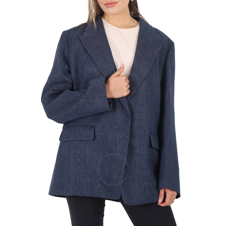 Chloe Ladies Deep Ocean Classic Tailored Jacket, Brand Size 42 (US Size 10) - 3