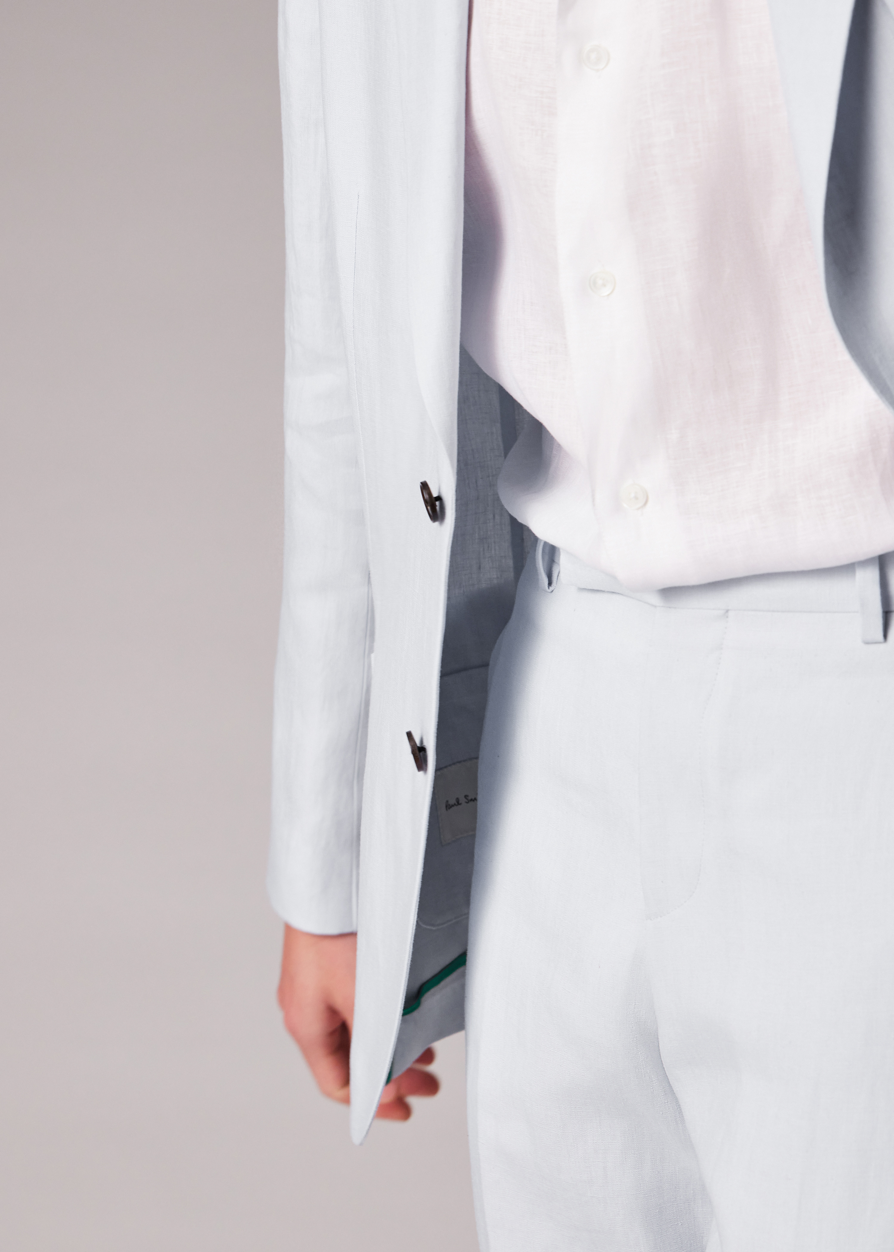 Pale Blue Linen Suit - 15