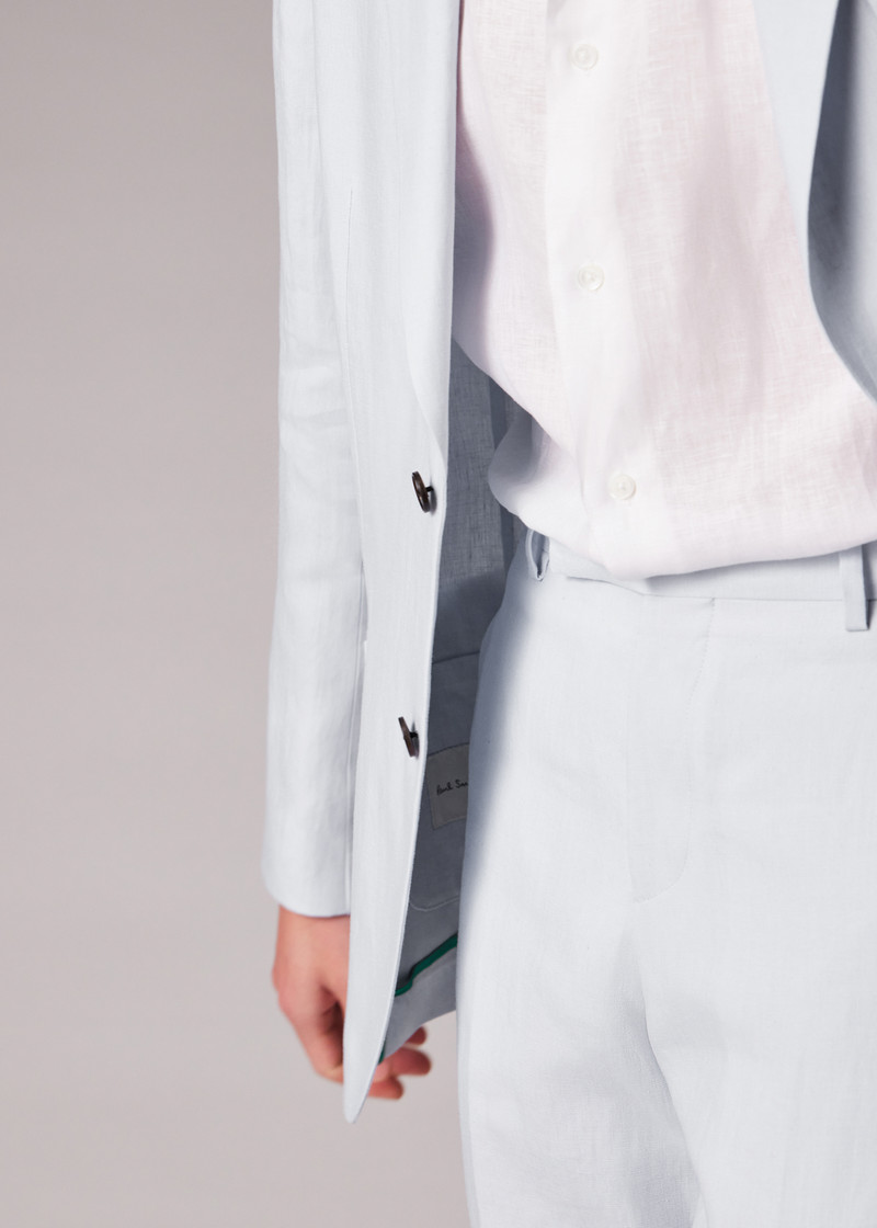 Pale Blue Linen Suit 15