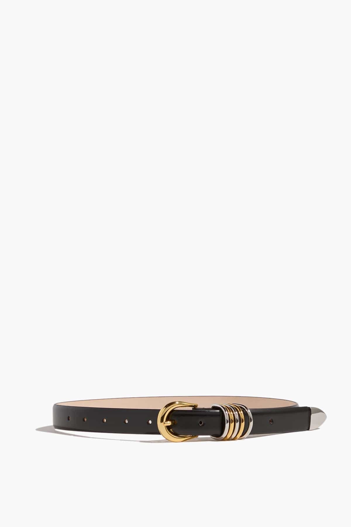 Hollyhock Mixed Metal Belt in Black/Silver/Gold - 1