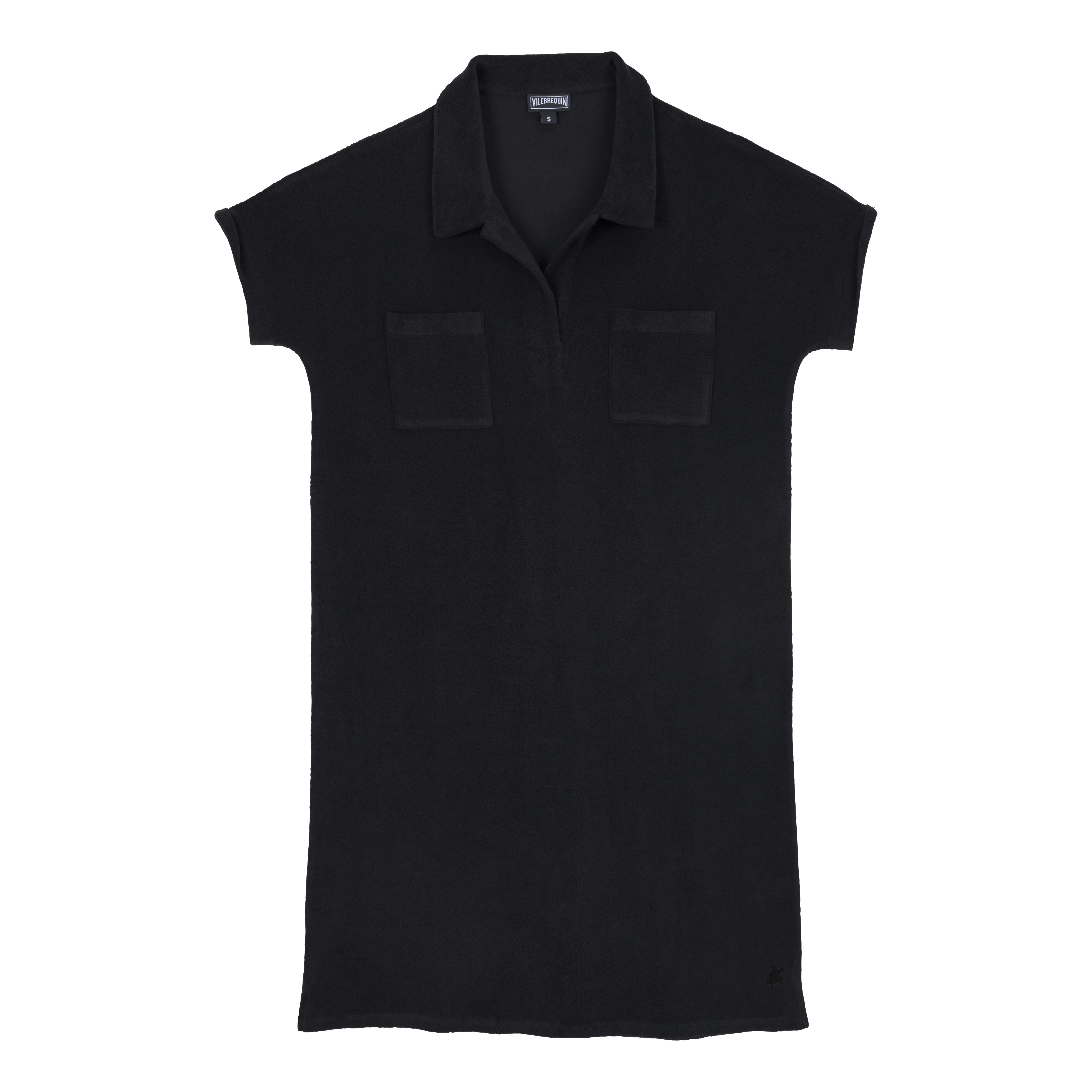 Women Terry Polo Dress Solid - 1