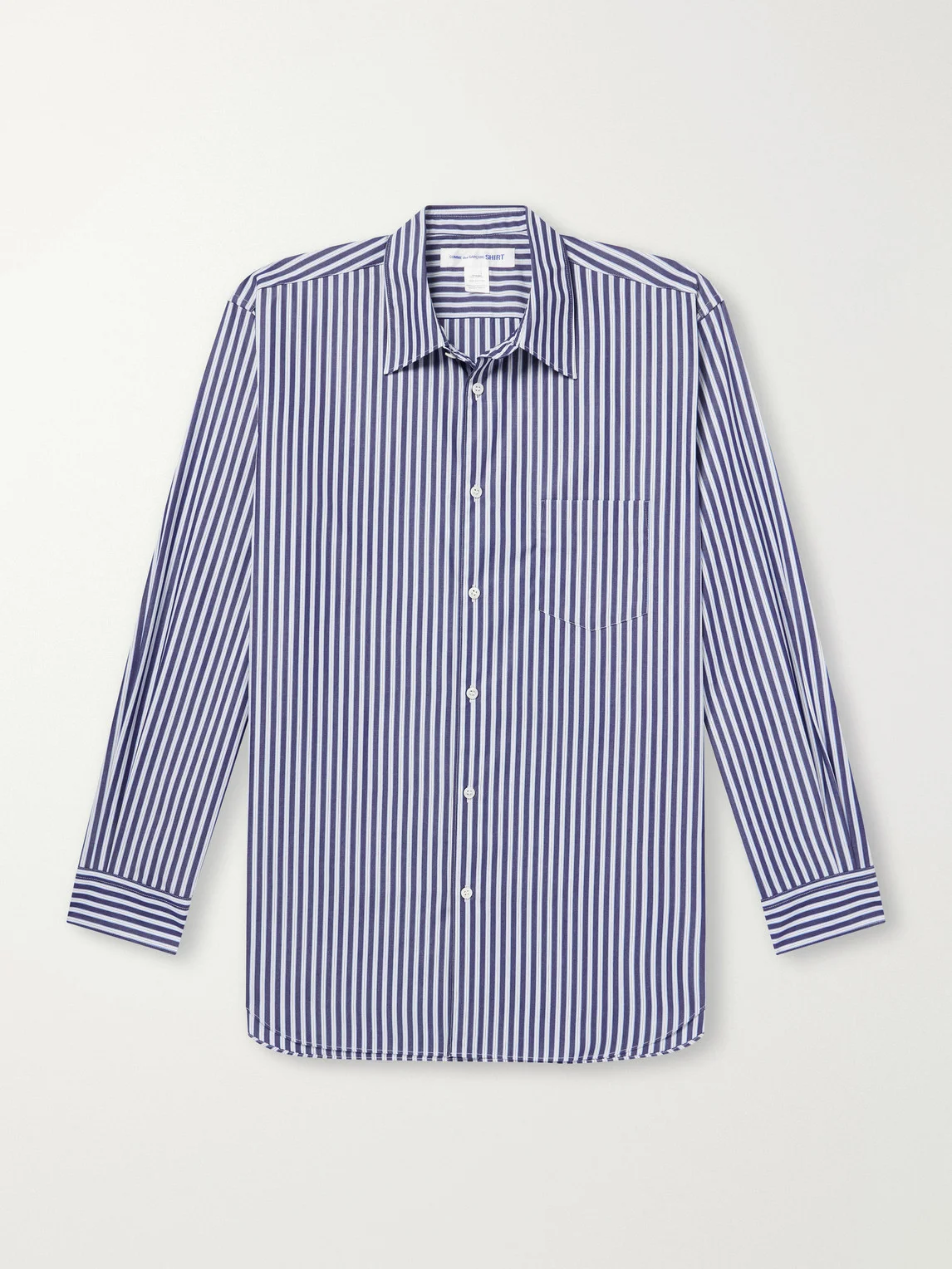 Striped Cotton-Poplin Shirt - 1