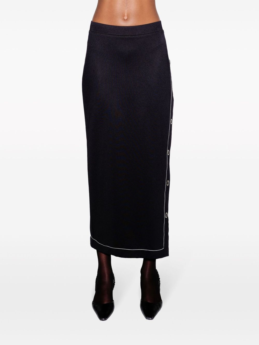 press-stud midi skirt - 3