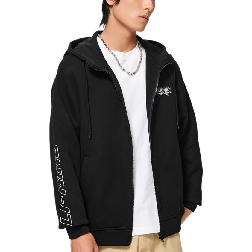 Li-Ning Embroidered Logo Hooded Jacket 'Black' AWDSB29-1 - 4