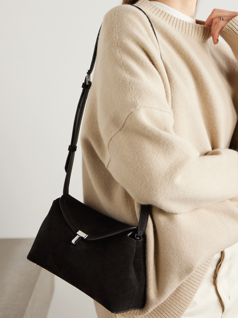 TOTEME T-lock Suede Clutch outlook