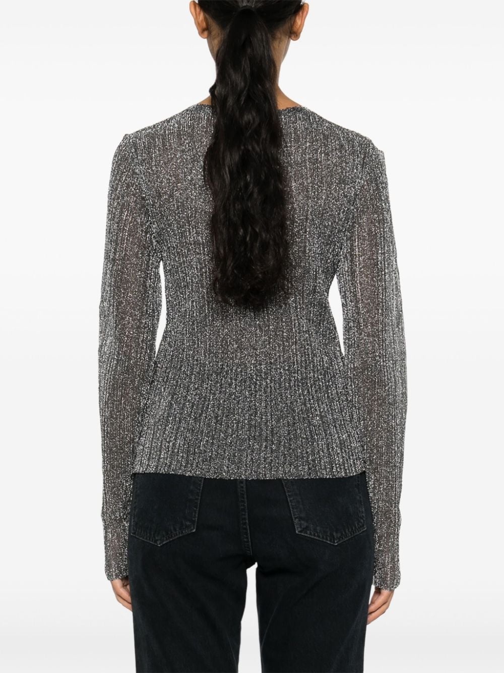 Lendy lurex-detail jumper - 4