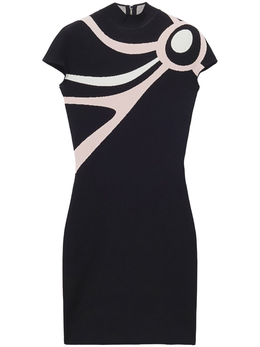 Marmo-jacquard mini dress - 1