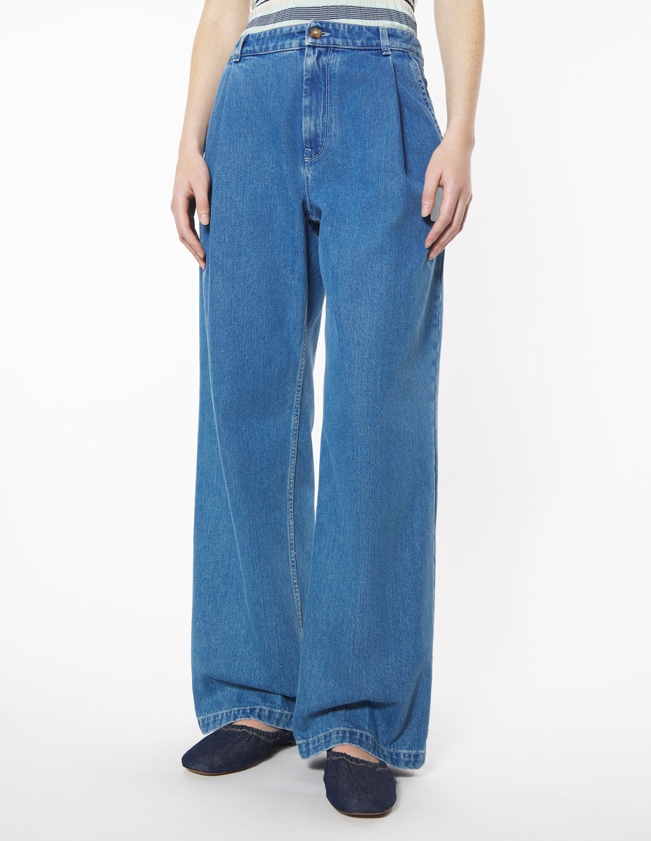 PLEATED DENIM PANTS - 3