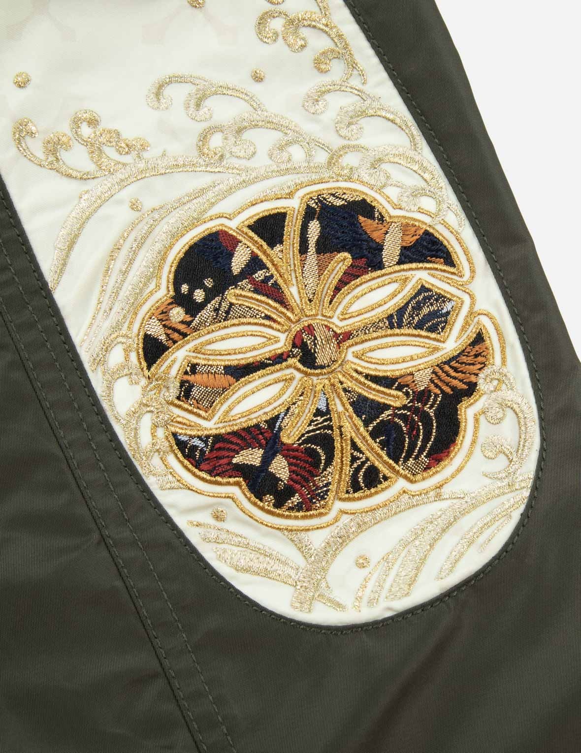 Kamon Brocade Daicock Insert Relax Fit Bomber Jacket - 7