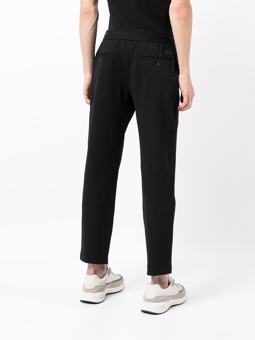 elasticated-waist slim joggers - 4