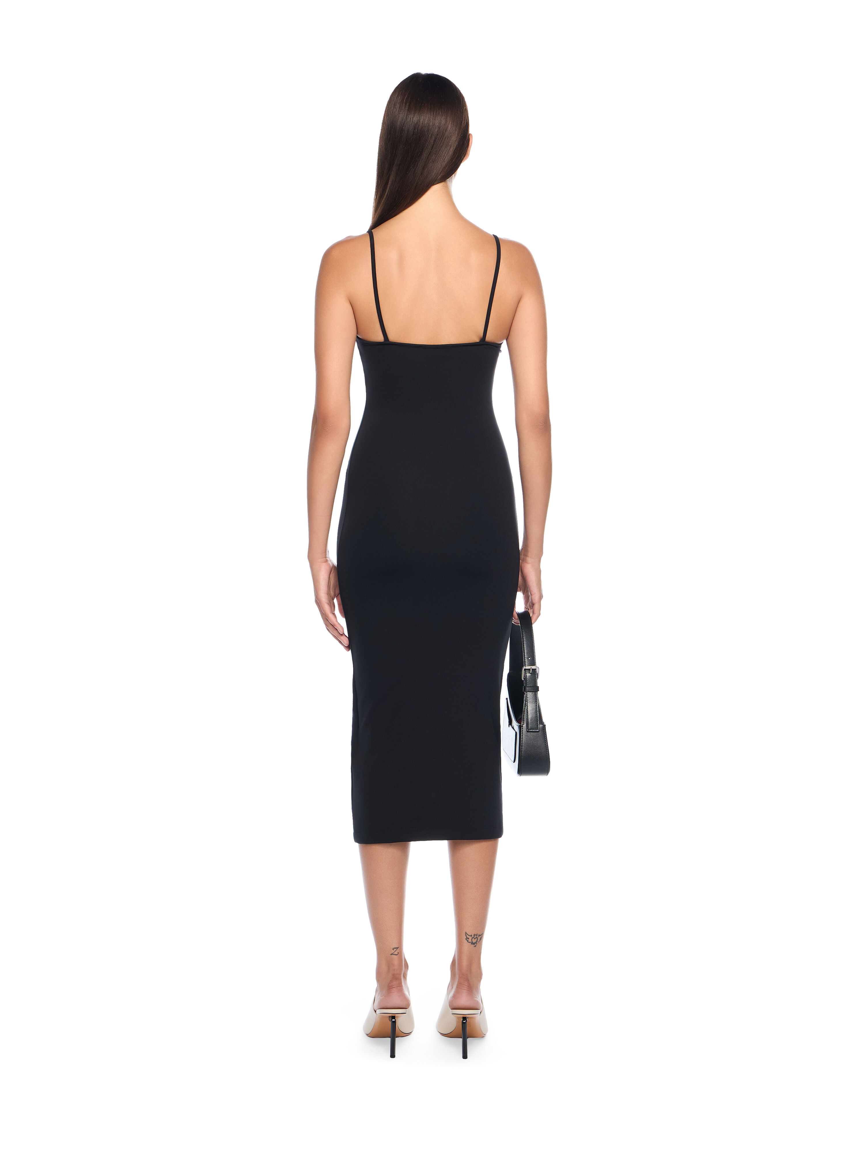 Sleek Strappy Midi Dress - 4