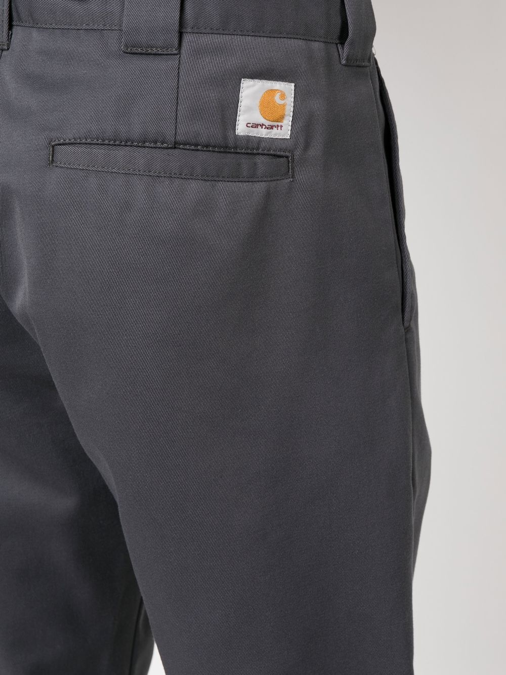 logo-patch straight-leg trousers - 5