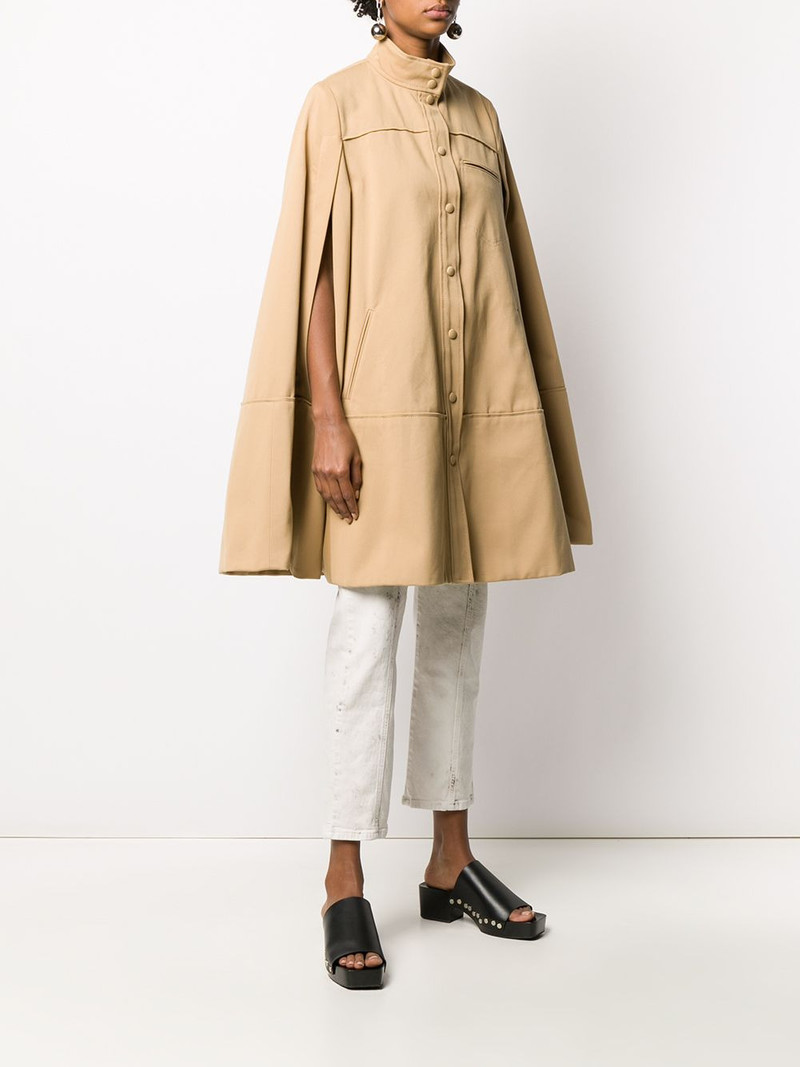 cut-out sleeve flared coat 3