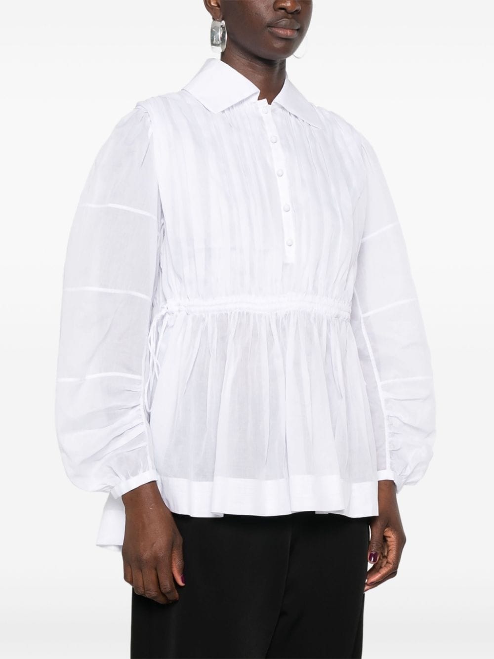 pleated poplin shirt - 3