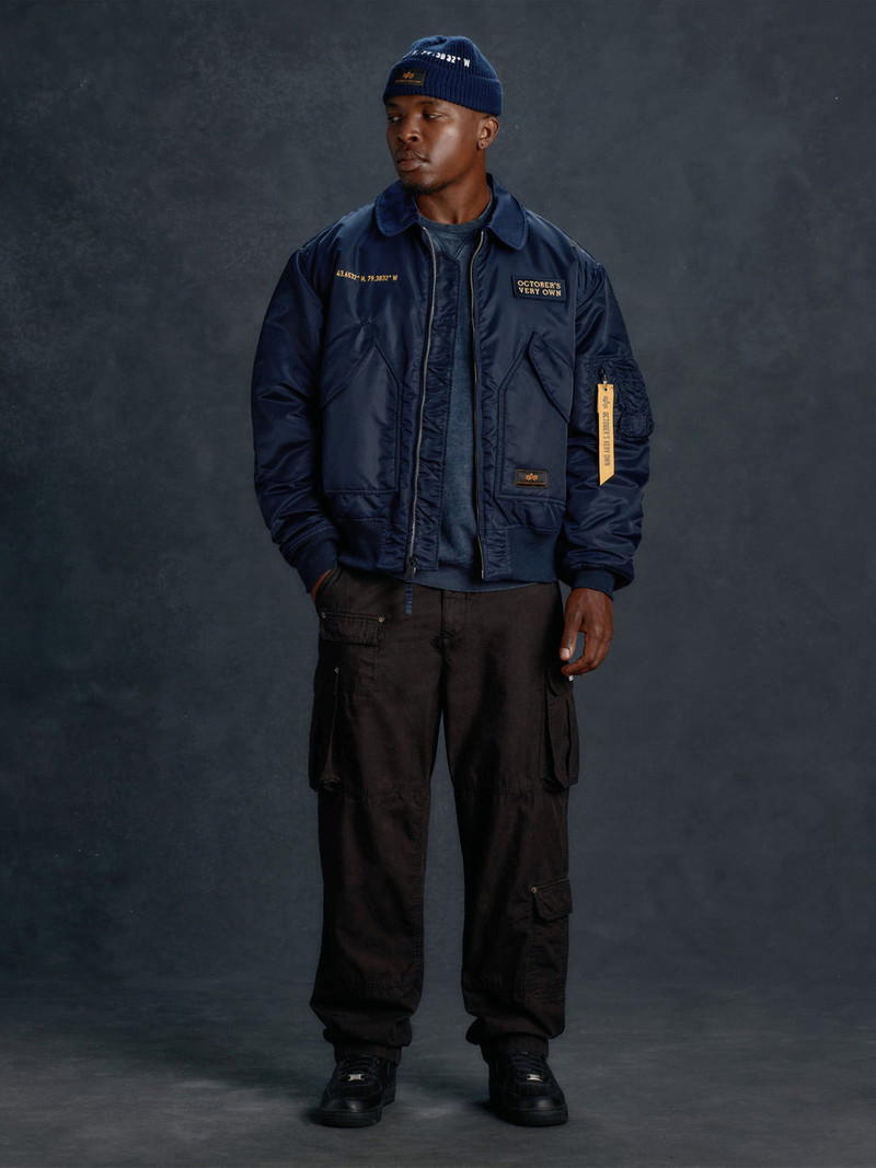 OVO x ALPHA CWU 45/P BOMBER JACKET 3