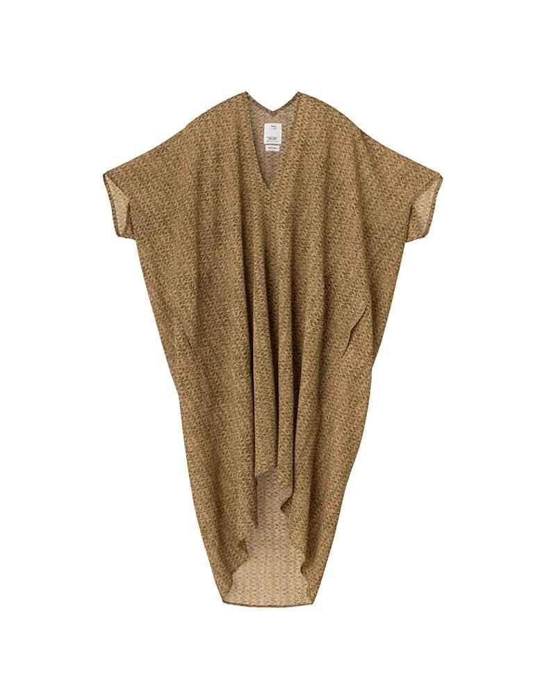 RUANA DRESS FLORA BROWN - 1