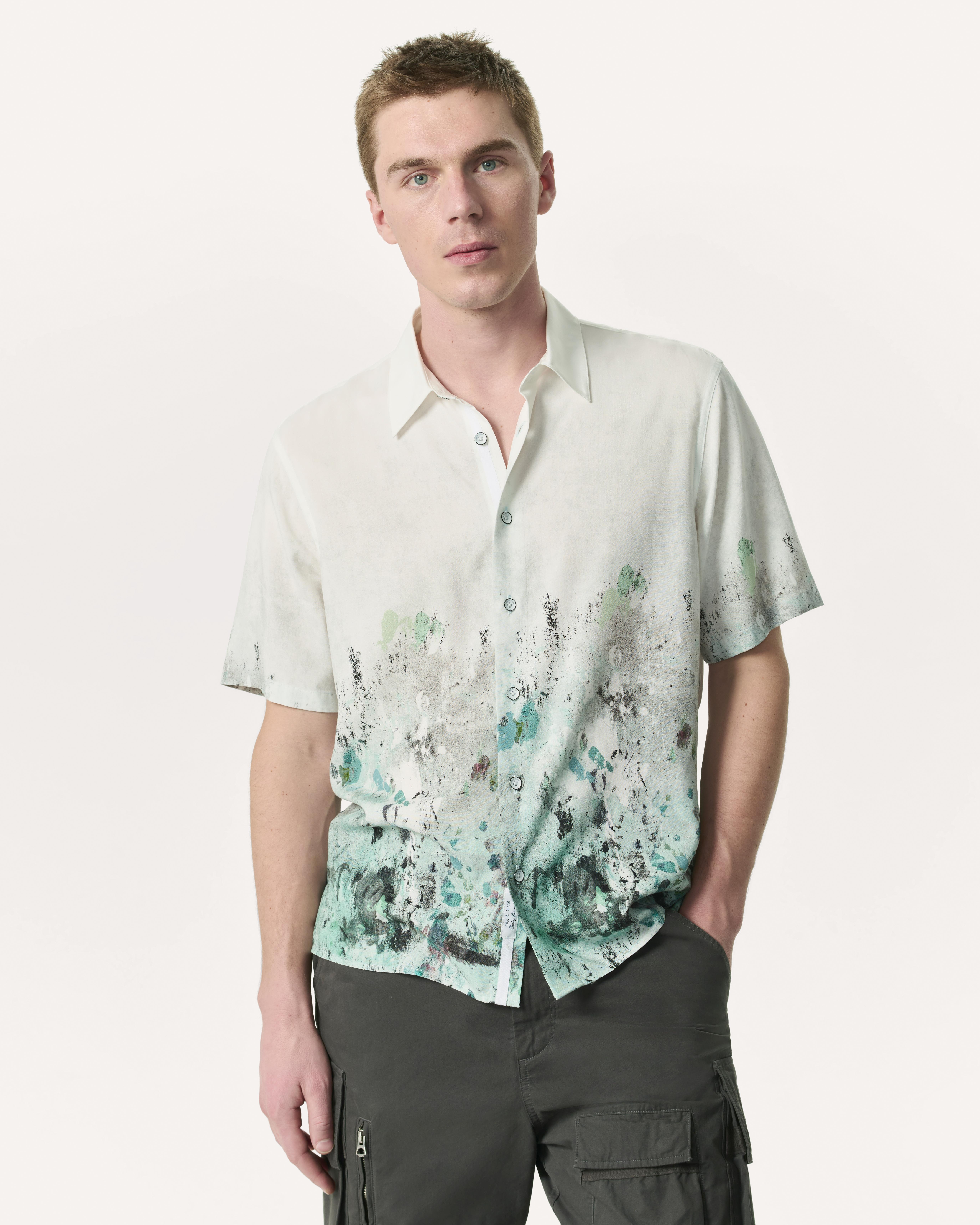 Relaxed Fit Dalton Paint Splatter Shirt - 2