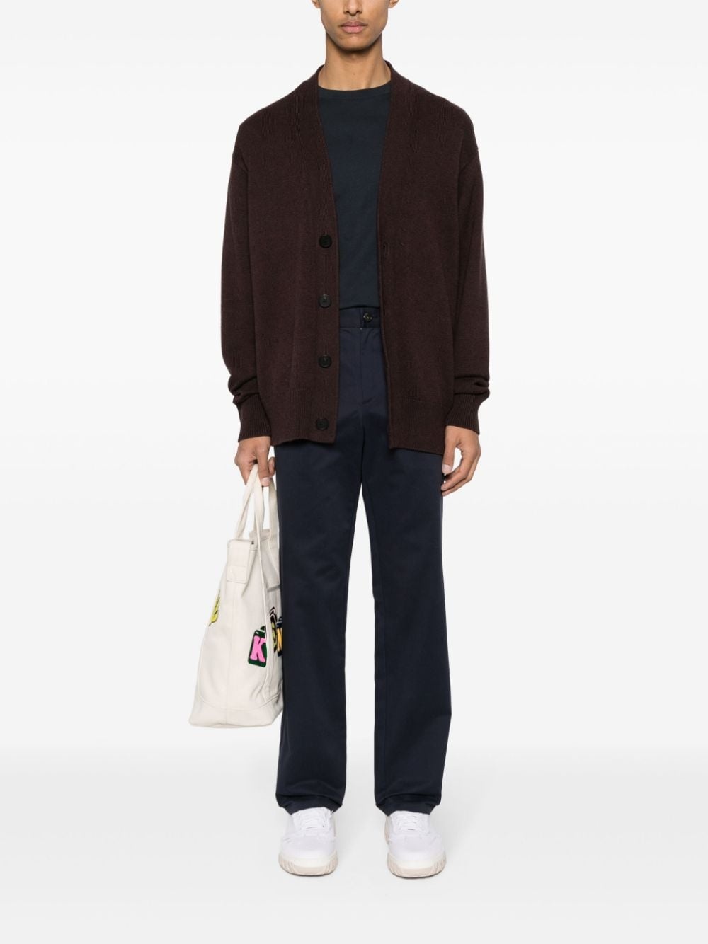 straight-leg cotton trousers - 2