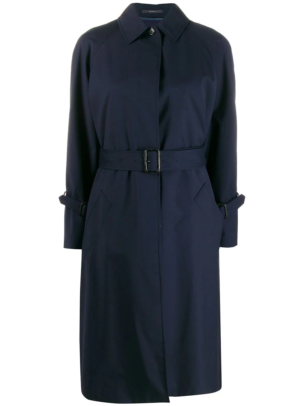 belted midi trench coat - 1