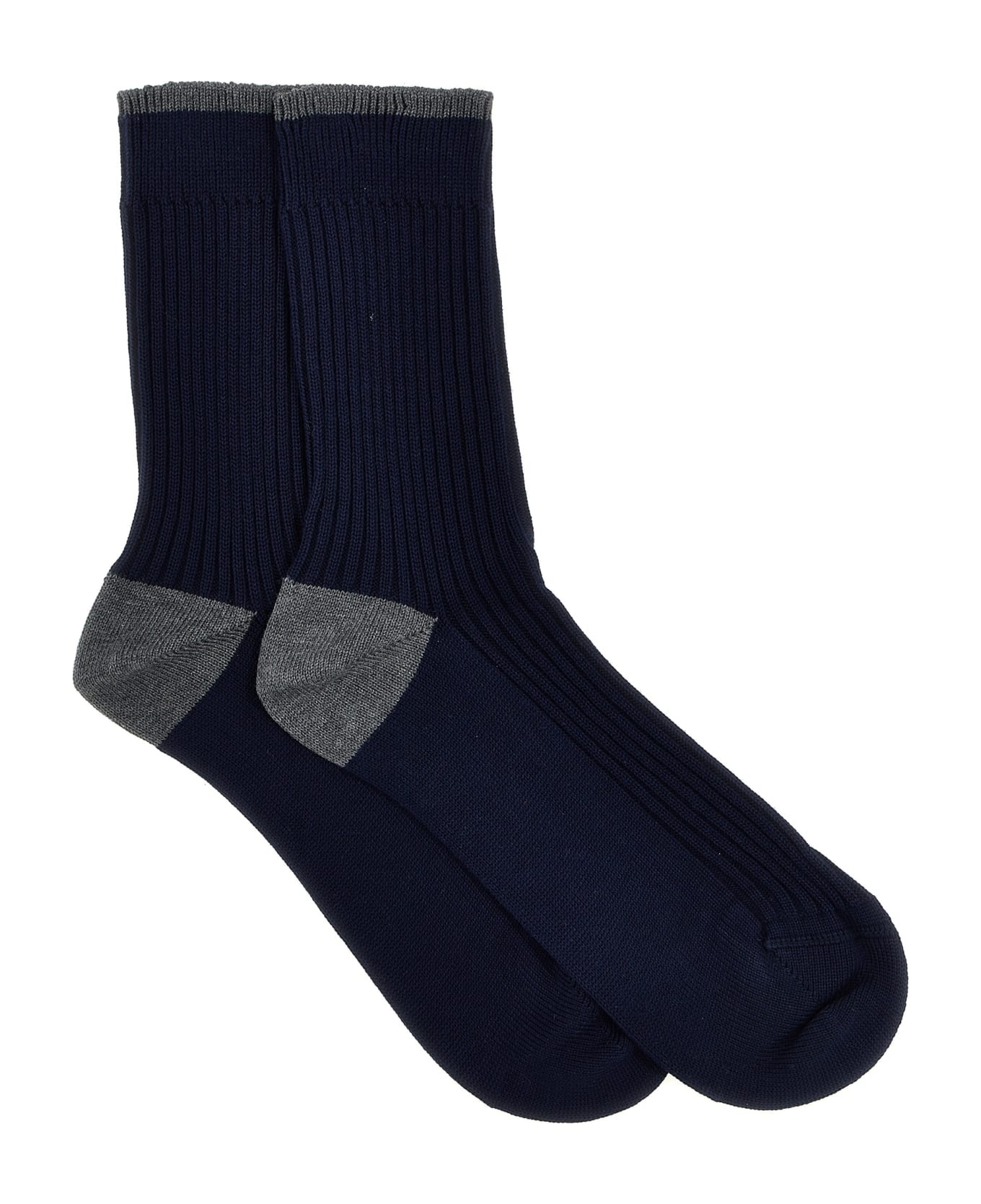 Ribbed Cotton Socks - 1