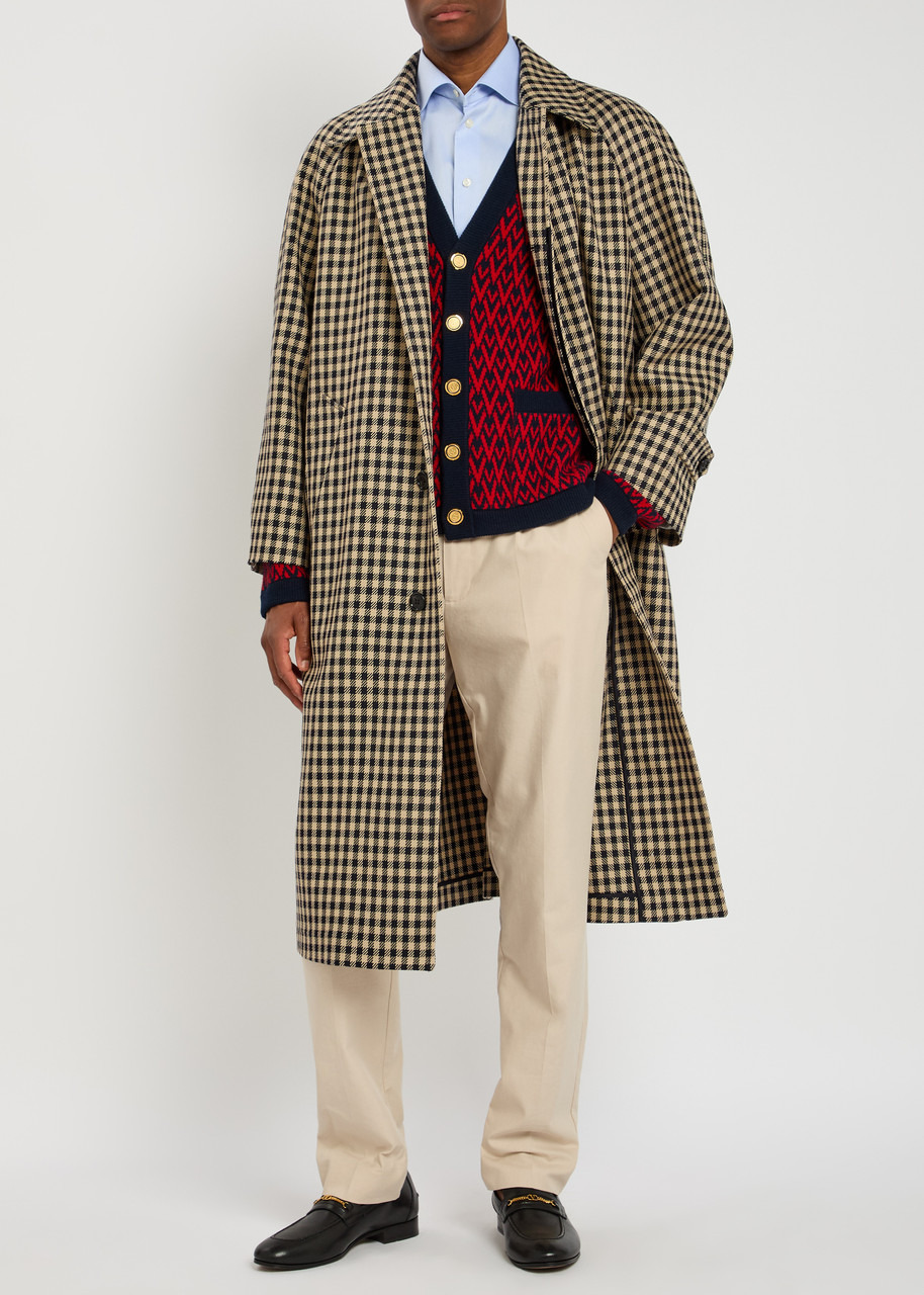 Valentino Garavani Checked Woven Coat - 4