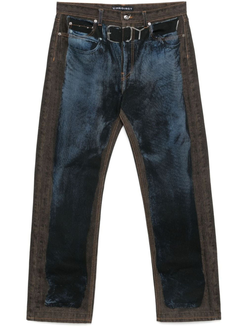 trompe l'oeil-print jeans 1