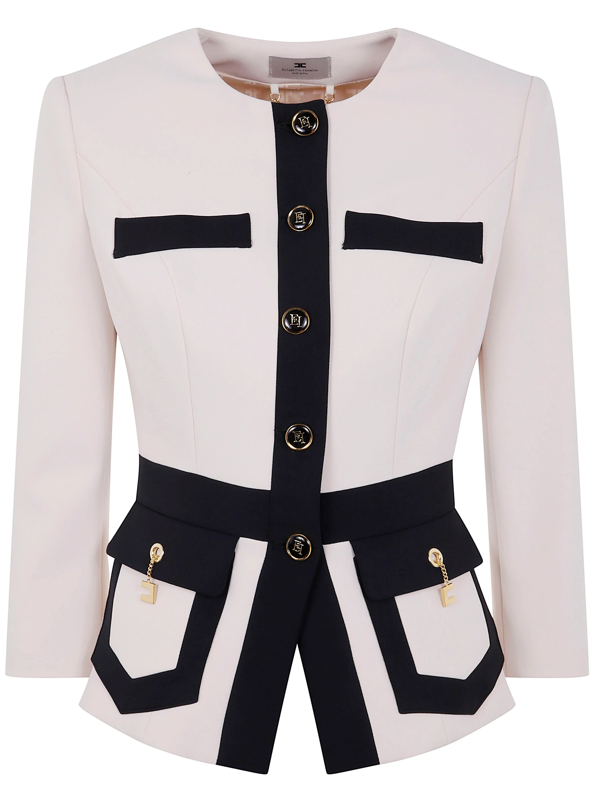 The Korean Jacket, a standout piece from the prestigious brand Elisabetta Franchi, redefines contemp - 1