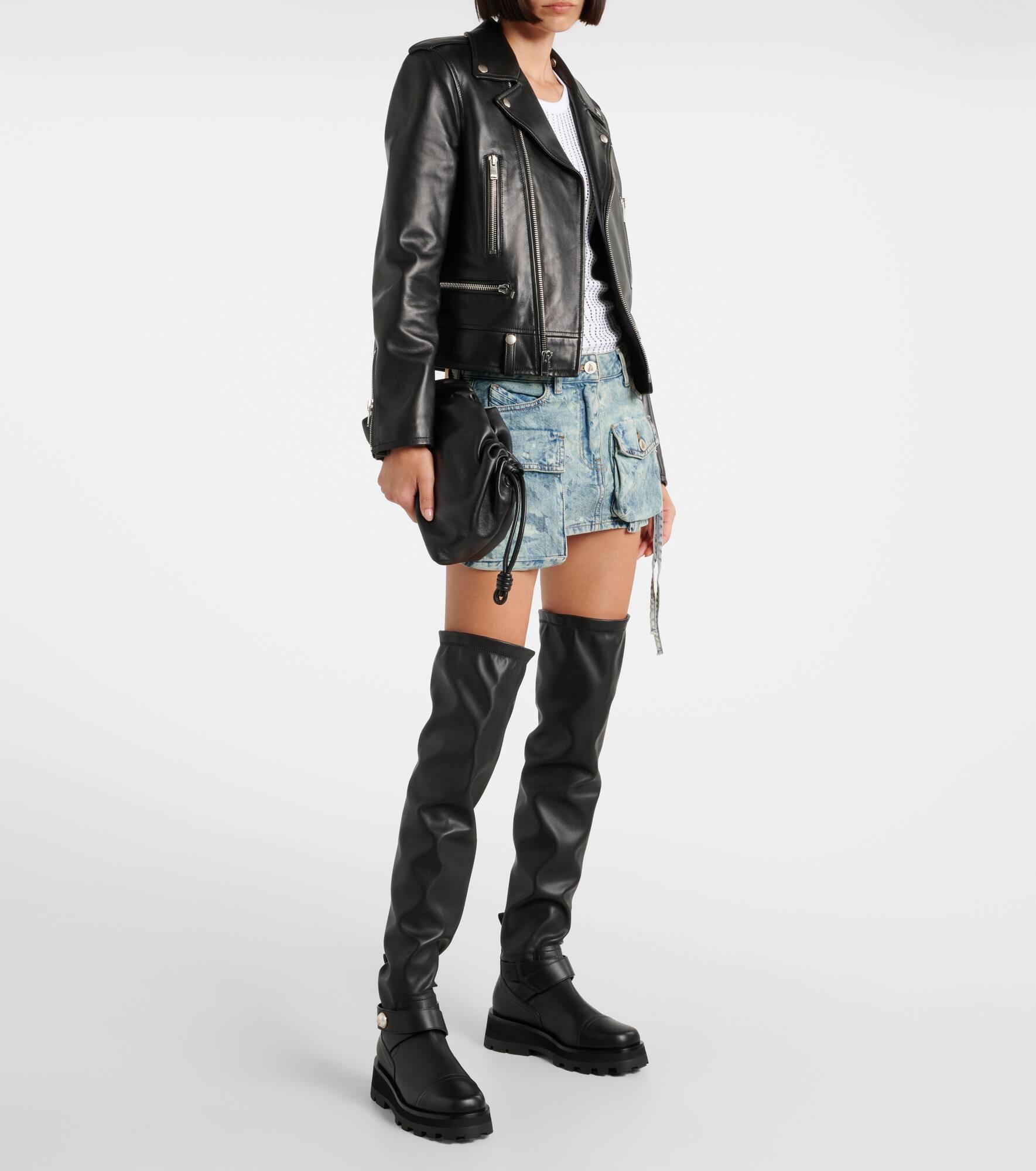 Meena leather over-the-knee boots - 3