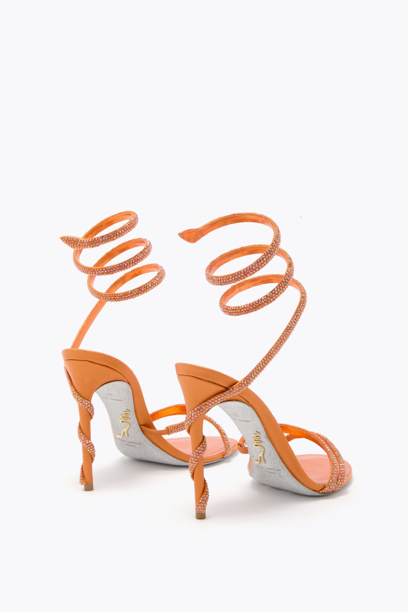 RENE CAOVILLA MARGOT ORANGE SANDAL 105 outlook