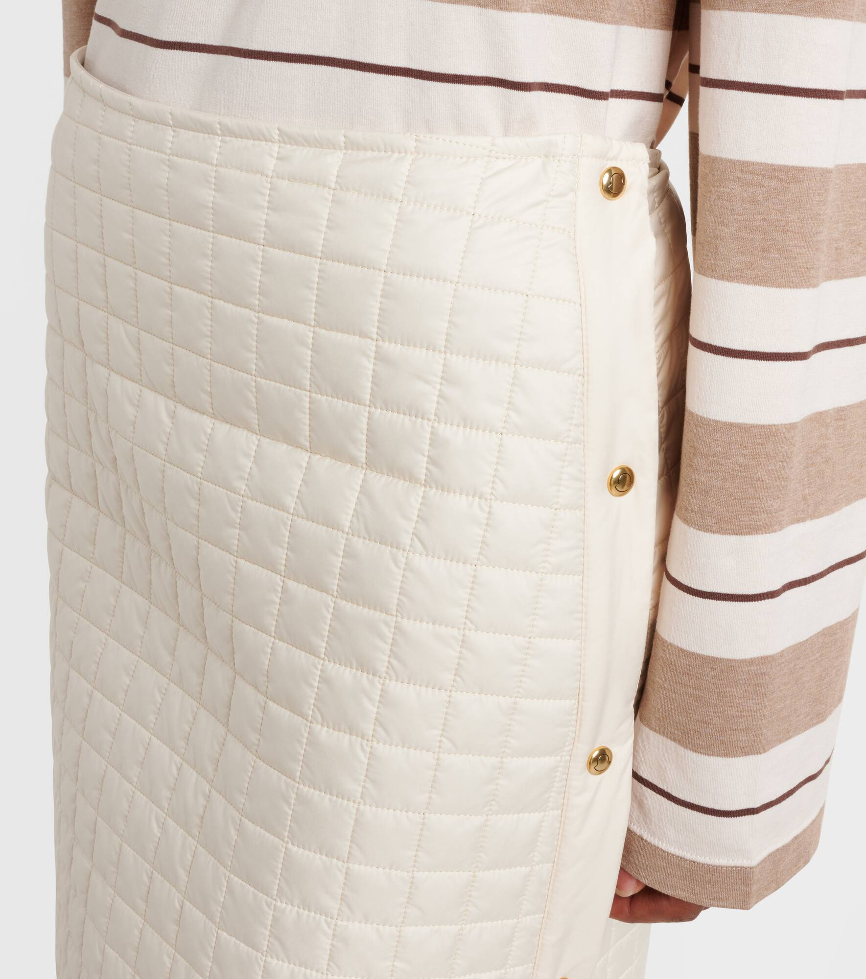 Quilted midi skirt - 4