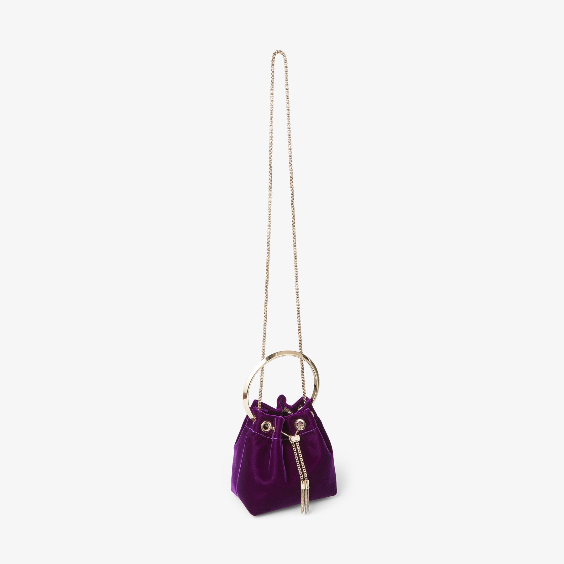 Bon Bon
Cassis Velvet Handbag with Metal Handle - 5