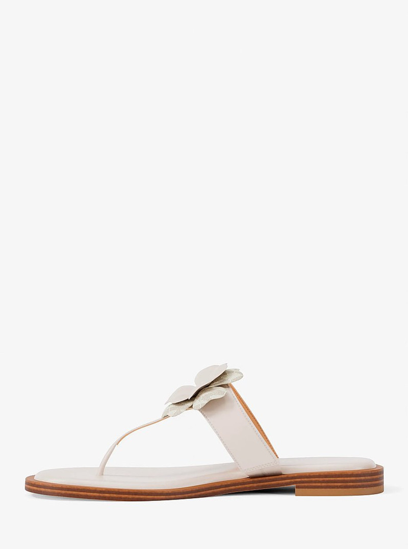 Callie Embellished Signature Logo Trim Thong Sandal 3