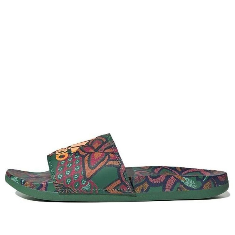 (WMNS) adidas Adilette Comfort Slide 'Floral - Bold Green' GX4302 1
