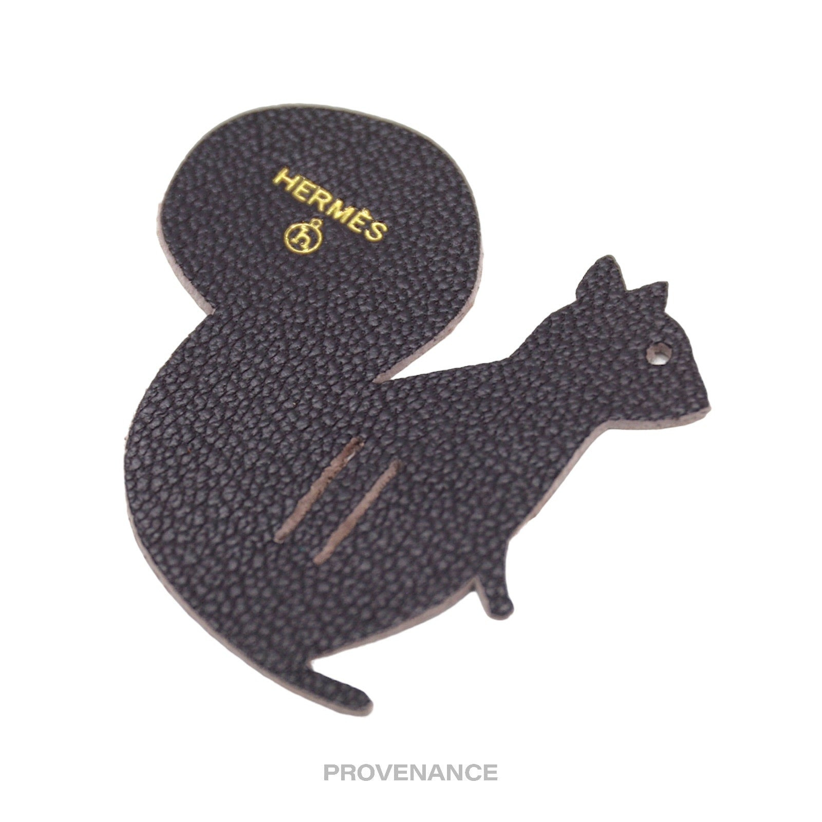 Hermes Petit h Squirrel Ribbon Charm - Brown Leather - 3