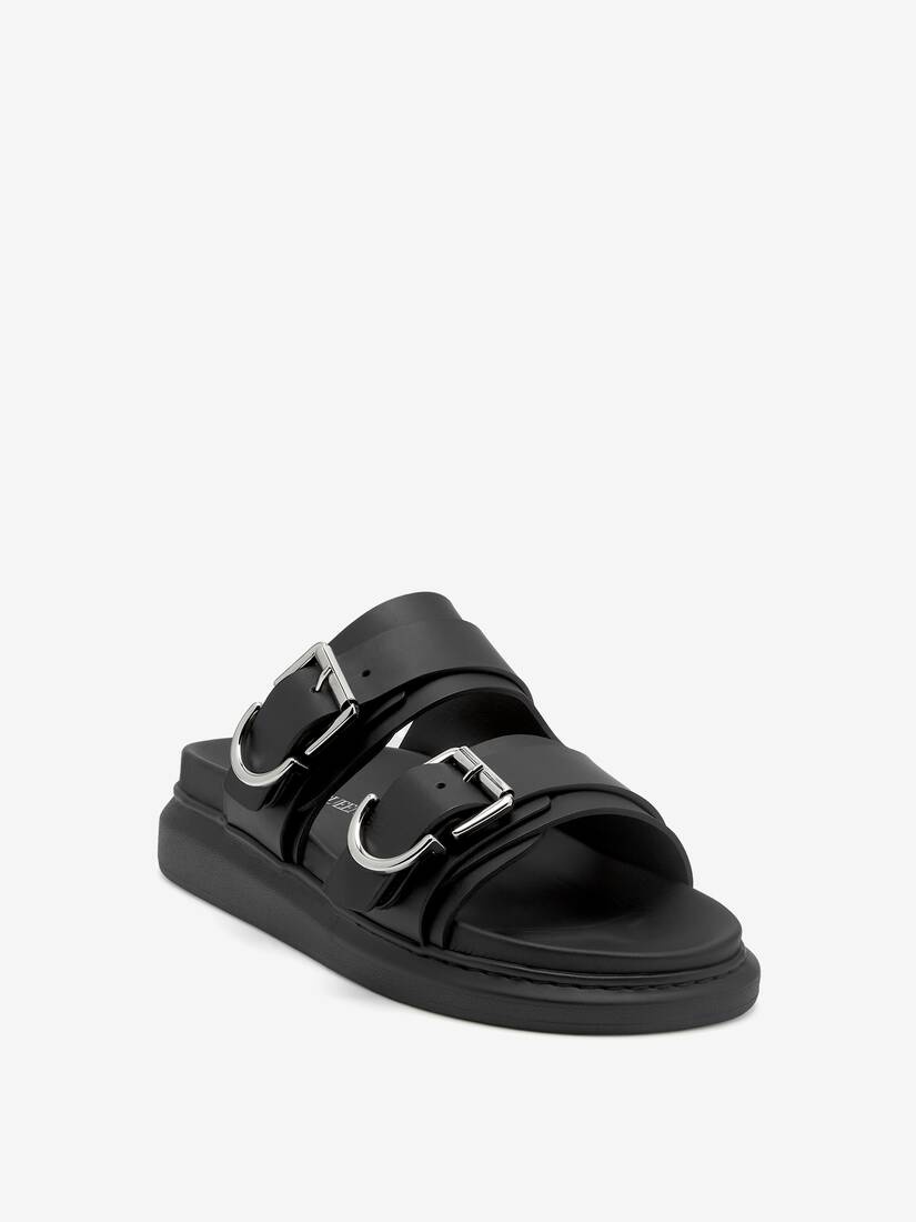 Men's Hybrid Slide in Black/silver - 4