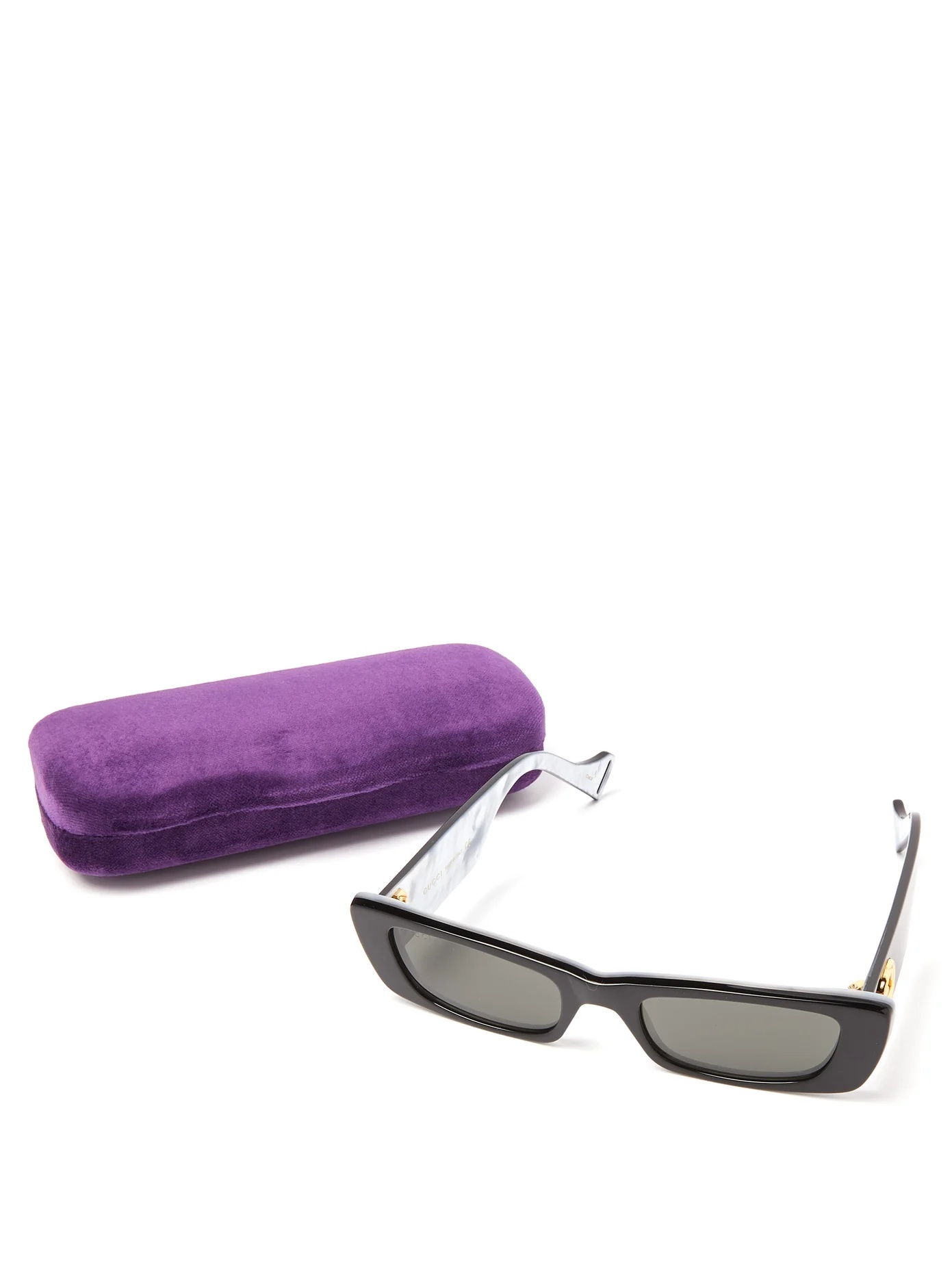 GG rectangle acetate sunglasses - 5