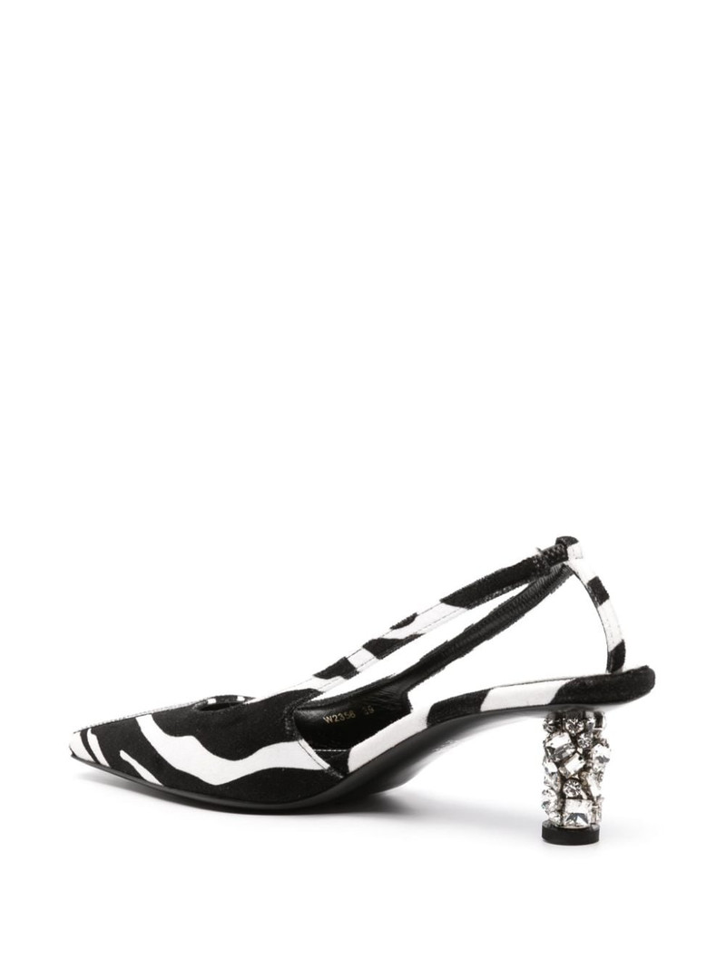 70mm zebra-print slingback pumps 3