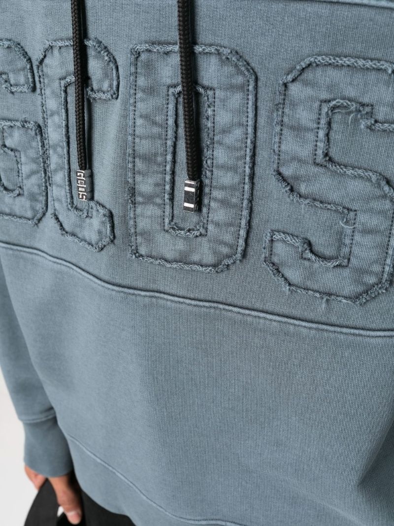 embroidered-logo patch hoodie - 6