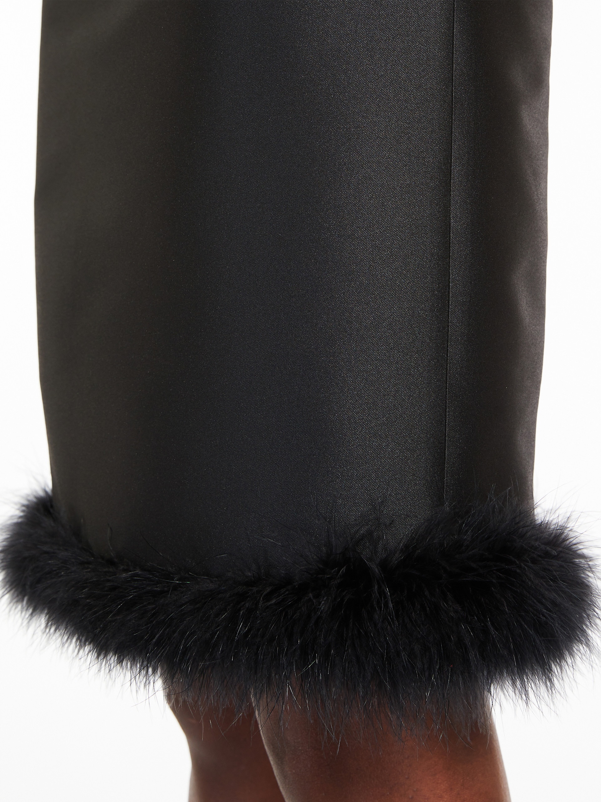 BACO Knee-length skirt with downy feather hem - 5