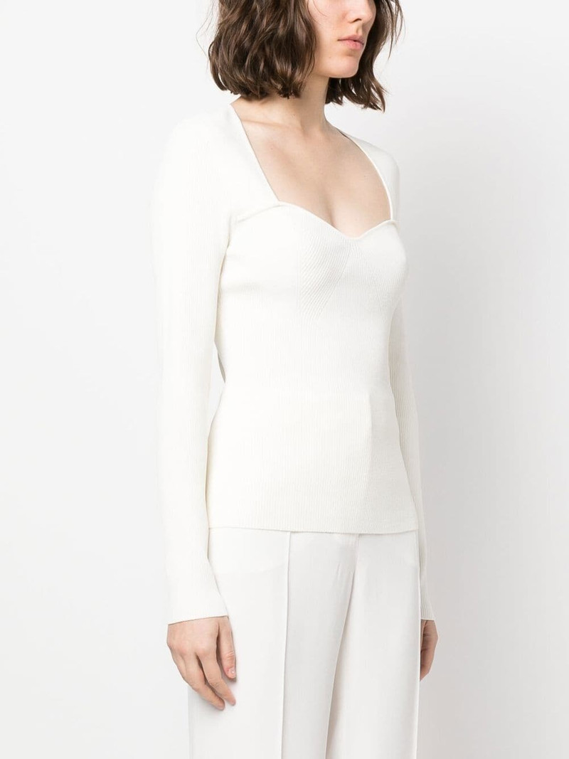 sweetheart ribbed knit top 3