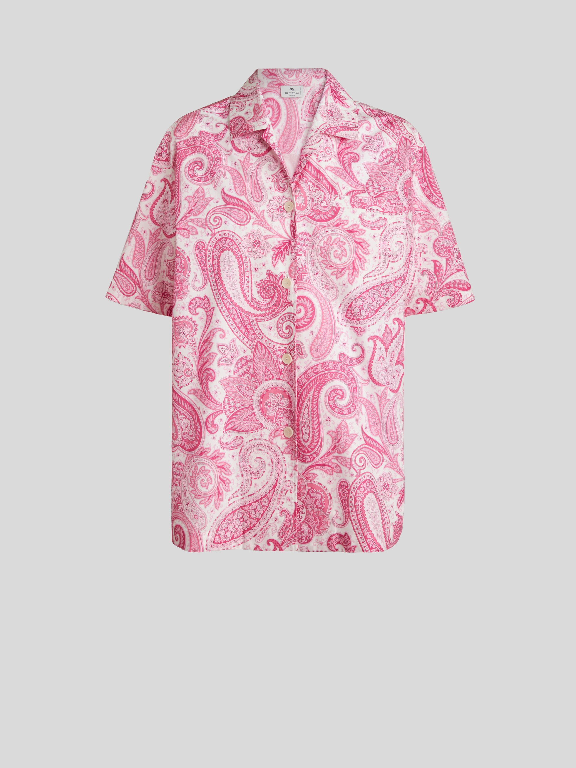 SHORT-SLEEVED LIQUID PAISLEY BEACH SHIRT - 1