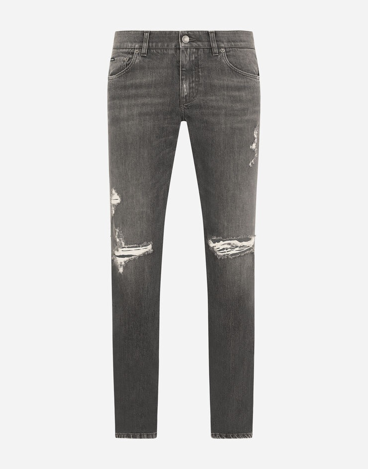 Skinny stretch jeans with rips - 3