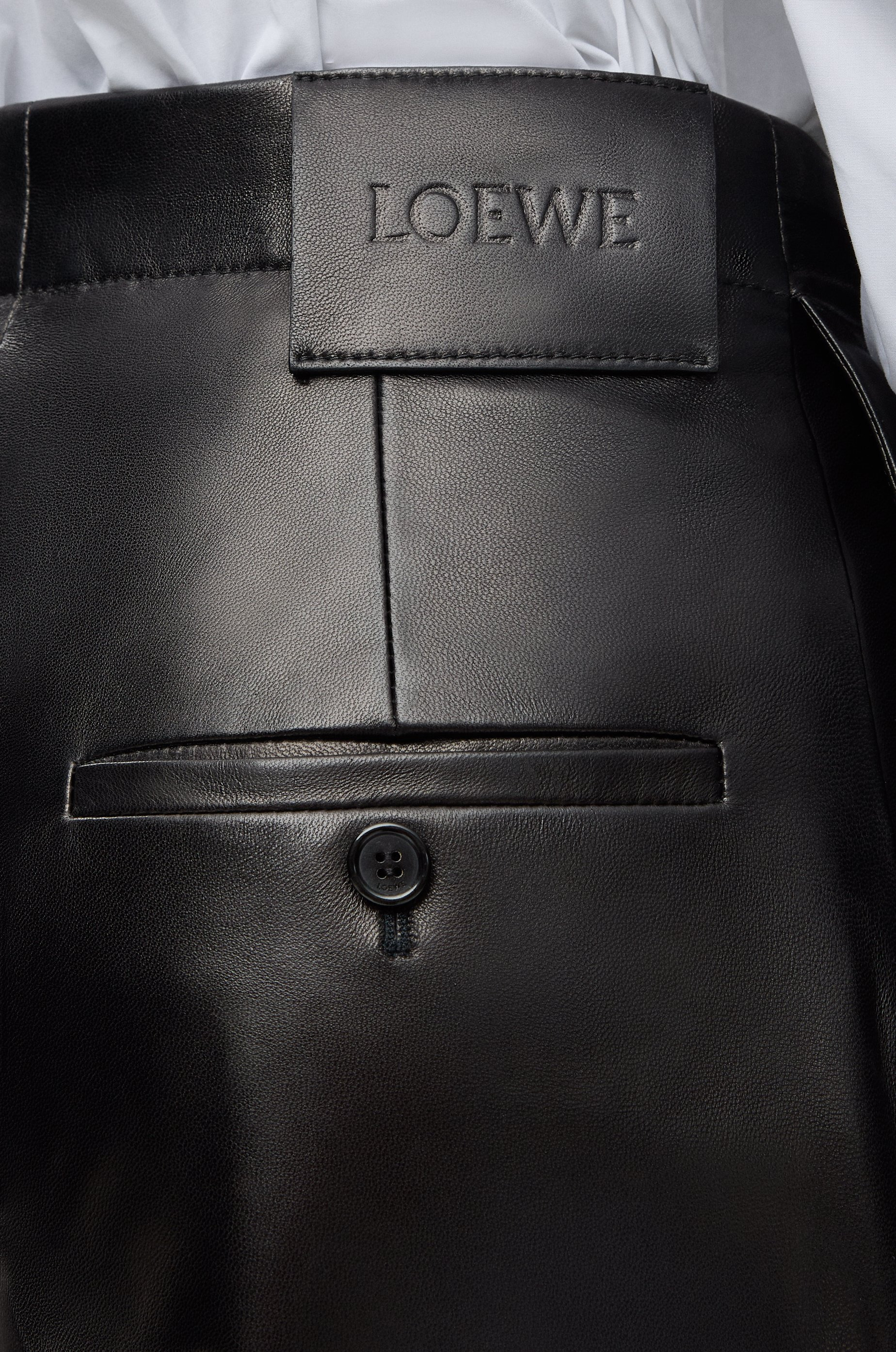 Belted trousers in nappa lambskin - 5