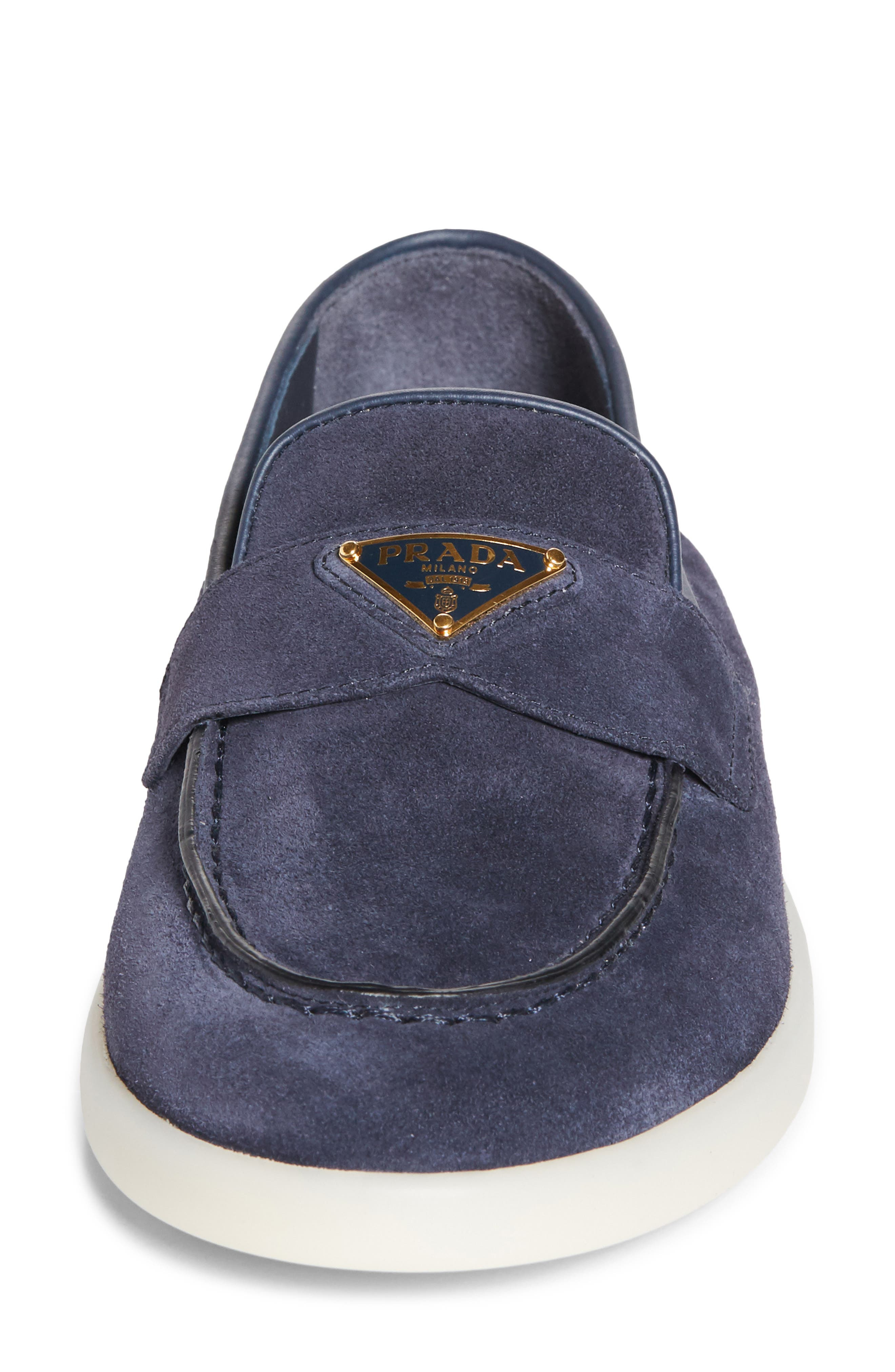 Prada Saint Tropez Loafer in Bleu at Nordstrom - 4