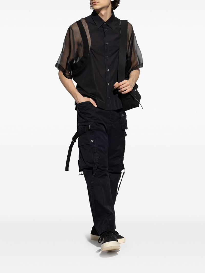 DSQUARED2 sheer-sleeve shirt outlook
