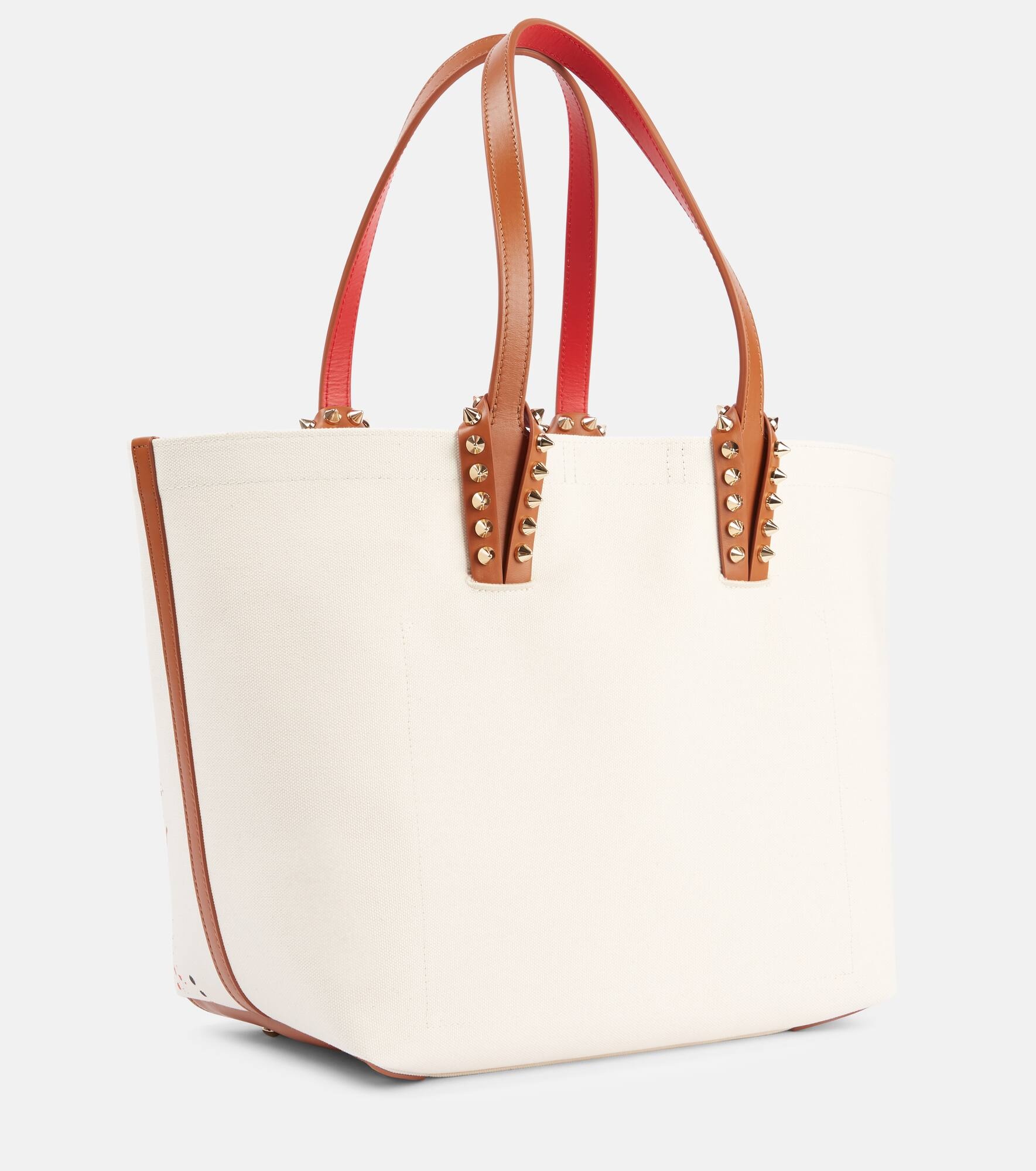 Cabata Large leather-trimmed tote bag - 4