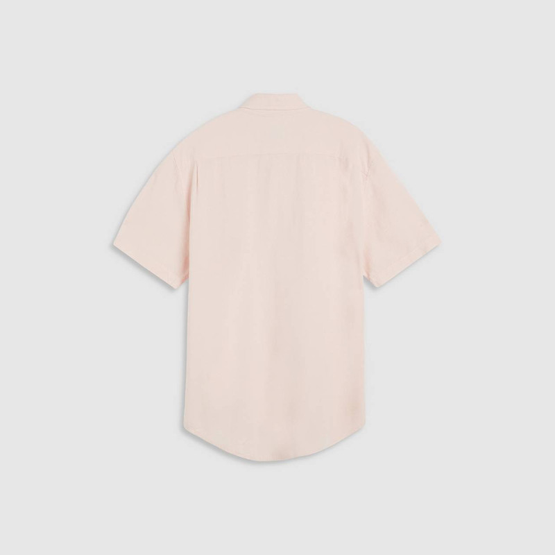 SHORT SLEEVE SUNSET COTTON LINEN ONE POCKET SHIRT 6