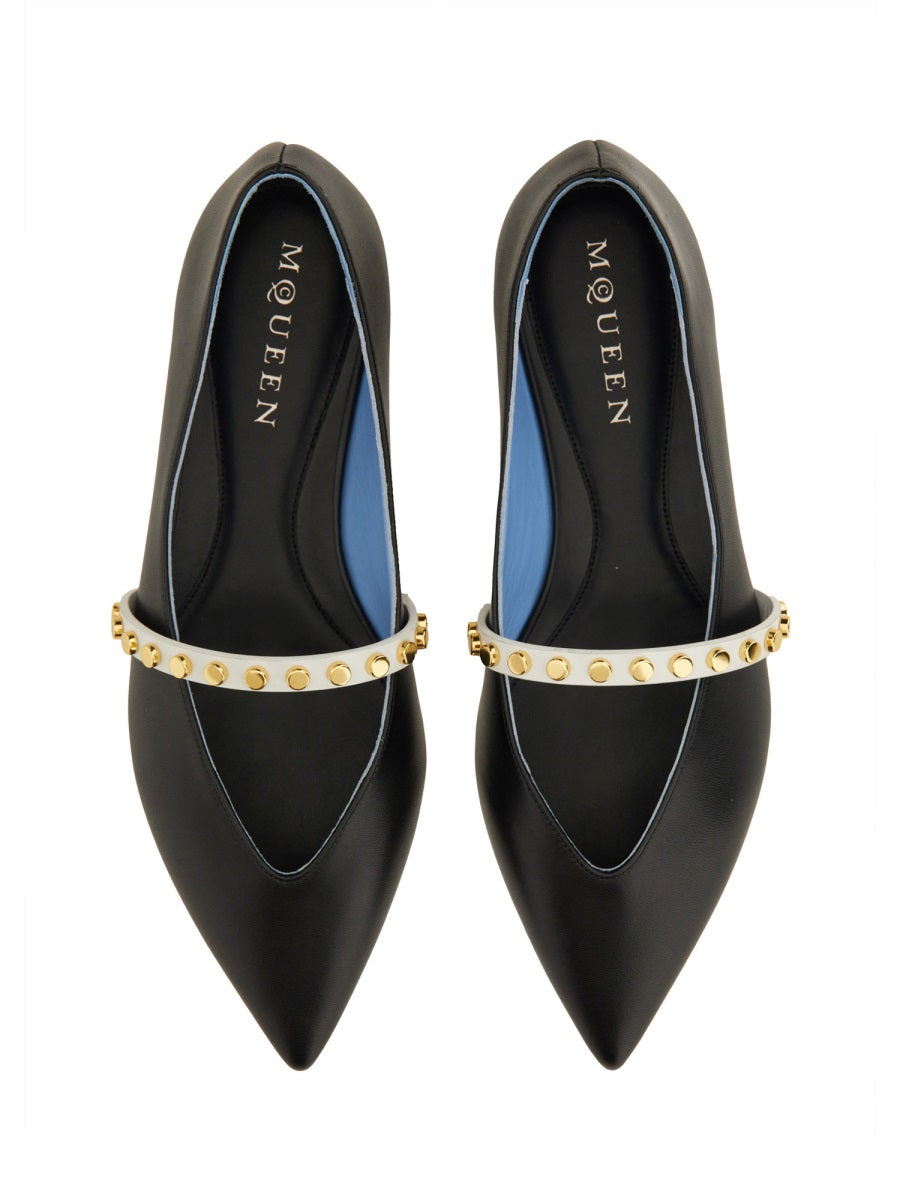 Alexander Mcqueen Women Leather Ballerina - 5