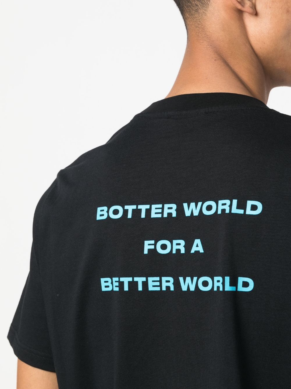 slogan-print crew-neck T-shirt - 5